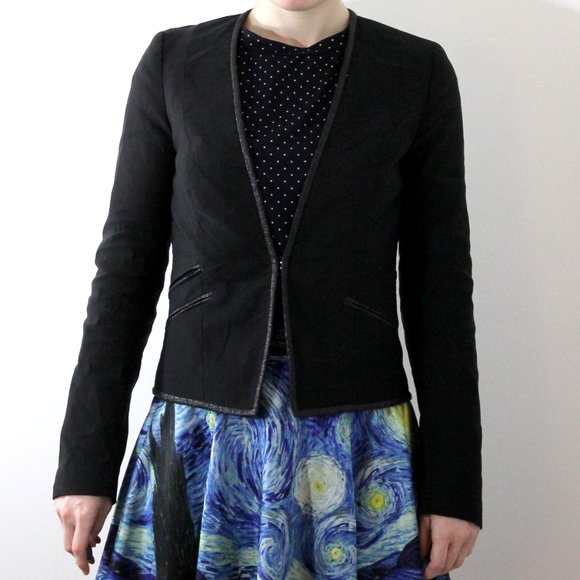 Judith & Charles Lightweight Black Stretch Linen Suit Jacket in Women's Size 2 - Picture 4 of 15